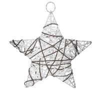 Etoile de Noël pailletée à suspendre - Diam. 25 cm - Blanc