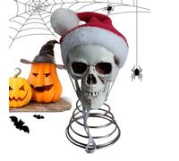 Étoile de Sapin, Cime d'arbre de Noël en Forme de Crâne, Tête de Squelette Déco 12 cm pour Halloween Jardin Maison Pelouse Bureau Bibliothèque Patio Maison Hantée