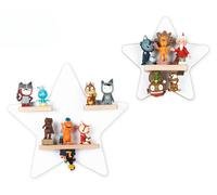 Étoile d'étagère pour enfants / Suspension pour Tony Figures / Étagère d'économie d'espace / Dimensions: H. 33 x W. 33 x D. 5 cm / Étagère murale pour figurines Stockage avec inserts magnétiques / Éta