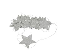 Étoile Guirlande, Décorations d'Étoiles Papier Guirlandes Suspendre Étoiles pour Mariage, Vacances, Fête, Anniversaire, Chambres d'Enfants, Moustiquaires, Mur, Fenêtre.(argent)