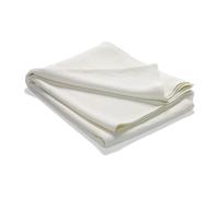 Etol Design Couvre-lit en coton délavé Stripe 180x260 Blanc cassé