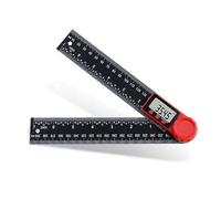 Etopoo Règle D'angle Numérique En Fibre De Carbone Avec Écran Lcd 360°, Inclinomètre, Goniomètre Électronique, Rapporteur, Outil De Mesure D'angle, 0-200 Mm, 0-300 Mm
