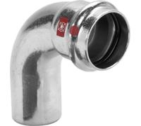 Viega Coude 90° Prestabo 558222 28 mm, acier non allié, SC-Contur, extrémité d'insertion