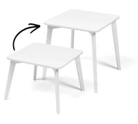 Ette tete Table Tulla, blanc, pieds à deux longueurs