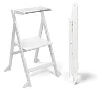 Ette tete Tour d'apprentissage pliable « Step'n'Fold », blanc, avec support supplémentaire