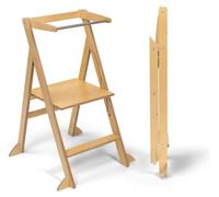 Ette tete Tour d'apprentissage pliable « Step'n'Fold », bois, avec support supplémentaire