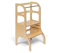 Ette Tete – Tour d'apprentissage Step UP – Hauteur réglable – Bois naturel