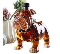 ETUCYNG Carafe à décanter à whisky en verre de grande capacité avec support en bois sans plomb pour bourbon, vin, maison, bar, cadeau pour homme