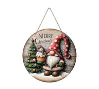 ETUCYNG Nain de Noël - Suspension de de Porte - Décoration de de Porte - Panneau Mural de avec Motif d'arbre Nain pour Porte d'entrée