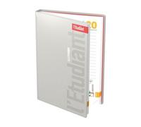 Etudiant Agenda 400118755 - 15 X 21 Cm - 1 Jour Par Page - Couverture Pvc Ouatinee - 352 P - Couleur Argent