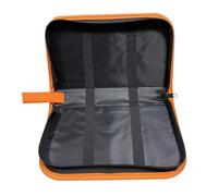 Étui à accessoires pour fer à souder avec bandes élastiques et fermeture éclair pliable ouverte, sac de rangement portable pour entretien électronique, outils de travail, petite pochette de réparation