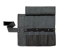 Étui à couteaux roulant, noir, en cuir, F.DICK