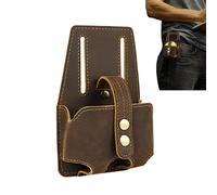 Étui à mètre ruban - Porte-mètre ruban en cuir - Sac holster à fixer à la ceinture, pour électricien