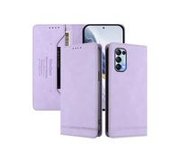 Etui à rabat pour OPPO Find X3 Lite protection RFID, étui portefeuille magnétique fin en cuir PU avec 2 emplacements pour cartes, compatible avec