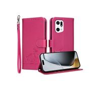 Etui à rabat pour OPPO Find X5 Pro protection RFID, antichoc, fin, fermeture magnétique, portefeuille en cuir avec 3 emplacements pour cartes et