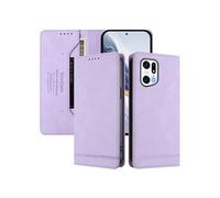 Etui à rabat pour OPPO Find X5 Pro protection RFID, étui portefeuille magnétique fin en cuir PU avec 2 emplacements pour cartes, compatible avec OPPO