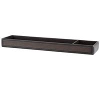 Étui à stylos en bois et en cuir, noir/chêne fumé