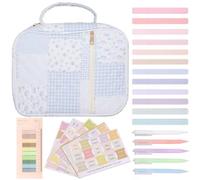 Étui biblique pour femme, kit biblique de capacité pour l'étude, 8, 9 x 11, 4 x 3, 2 pouces, avec onglets de poignée, stylos, notes autocollantes, surligneurs, style 3