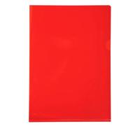 Exacompta Étui carton 100 pochettes à coins A4 PVC lisse haute résistance 13/100e Rouge
