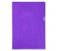 Etui carton de 100 pochettes coin PVC lisse haute résistance 13/100e - A4 - Violet