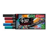 Etui Carton De 5 Marqueurs Stabilo Free Acrylic T300 - Pointe Moyenne - Set Urban