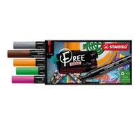 Etui Carton De 5 Marqueurs Stabilo Free Acrylic T300 - Pointe Moyenne - Set Vintage