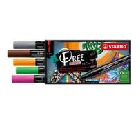 STABILO Marqueur acrylique FREE Acrylic T300 – Etui carton x5 – Pointe moyenne – Set 3 "Vintage"