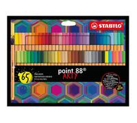 Etui carton de 65 feutres fins STABILO point 88 ARTY - pointe fine
