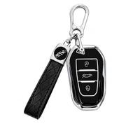 Étui clé TPU Peugeot 207 308 607 Expert Partner Citroen C3 C4 Fiat Scudo | En TPU, laisse passer les signaux sans entrave, imperméable et résistant aux chocs, avec un joli porte-clés