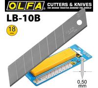 Etui de 10 lames de cutter sécables LB-10B de 18 mm de largeur - CARPENTRAS SIGN - OL36303