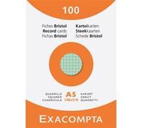 Etui de 100 fiches bristol A5 quadrillé Exacompta 148 x 210 mm Multicolore G