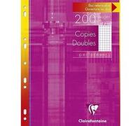 Clairefontaine Copies doubles 4712C A4 200 pages petits carreaux perforées 90 g sous étui