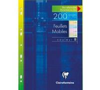Etui de 200 feuillets mobiles Clairefontaine 21 x 29,7 cm Jaune, Bleu, Rose, Vert G