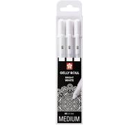 Etui De 3 Stylos Sakura Gelly Basic Real - Blanc - Sakura