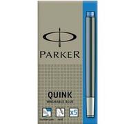 Etui de 5 cartouches Parker pour stylo à plume, encre bleu effaçable Noir G