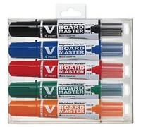 Etui de 5 marqueurs pour tableau blanc V Board Master Pilot pointe fine Couleurs assorties G