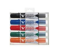 Pilot Pen Marqueur effaçable V-BOARD MASTER encre liquide pointe ogive 1,7 mm – Pochette 5 couleurs