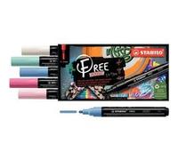 Marqueur acrylique - STABILO FREE Acrylic T300 - Etui carton x 5 marqueurs peinture - Pointe moyenne - Set 1 "Candy"