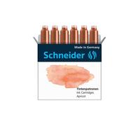 SCHNEIDER Lot de 5 Etuis de 6 Cartouches d'encre pour Stylo plume Pastel Abricot