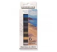 Sennelier Étui pastels 'A l'écu' – 6 demi-pastels – Bord de Mer