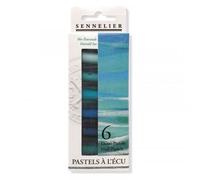 Sennelier Étui pastels 'À l'écu' – 6 demi-pastels – Mer Émeraude