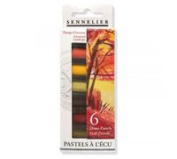 Sennelier – Étui de 6 demi-pastels "À l'écu" – Pigment – Automne