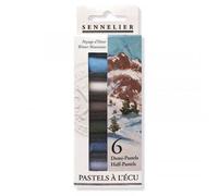 Sennelier - Lot de 6 demi-pastels Paysage d'Hiver - Pigment