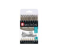 Etui De 6 Feutres Pigma Micron Noir + 1 Feutre Brush