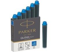 Etui de 6 mini cartouches d’encre Parker Quink Bleu Bleu G