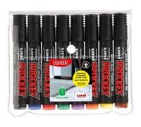 Etui de 8 marqueurs PROCKEY PM122/8 permanents Pte conique moy. 1,8 - 2,2mm Assorti Assorti G