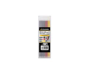 Etui de 9 mines de rechange pour porte-mine (5 graphites, 2 rouges et 2 jaunes) - JOUANEL - PMTRAC-MR
