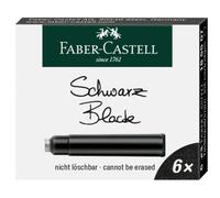 Etui de cartouches d'encre - Standard - Noir - 6 pièces - Rechargeable - Pour stylo plume