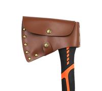Étui de Hachette en Cuir PU - Fourreau de Hache Fait Main | Housse de Protection Souple pour Tête de Hache avec Boutons-Pression | Protège-Hache pour Camping Foresterie Chasse Bushcraft Jardin Travail