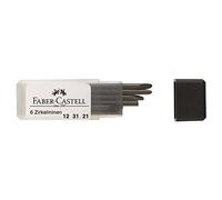 Faber-Castell – Mines de compas 123121 – 6 mines en graphite